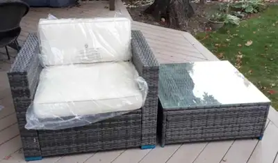 2 Peice wicker patio set , View more