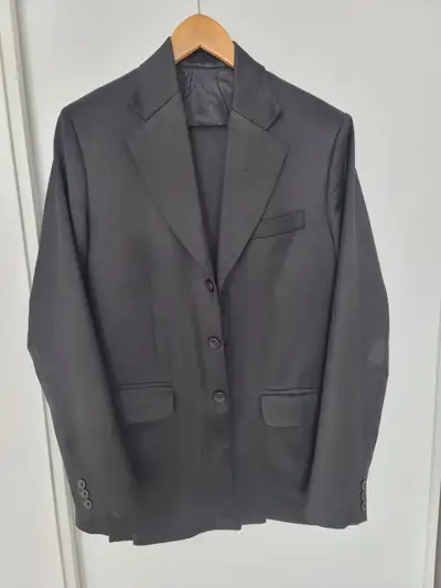 Men’s Black Full Terry Wool Suit including Trouser (Medium Size), View more