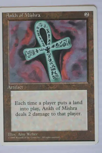 MTG Fourth Ed. Ankh of Mishra - RARE - Lightly Played, View more