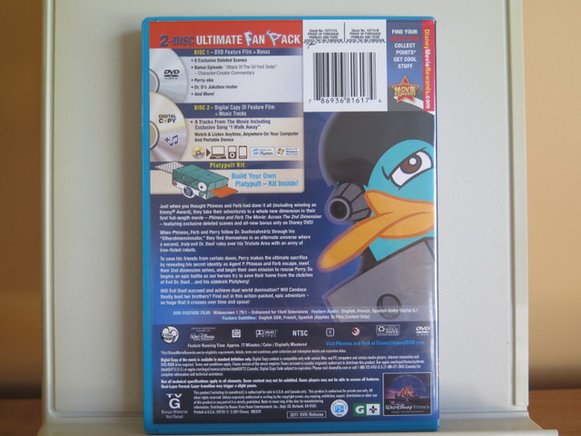 Phineas and Ferb - The Movie (Disney) - DVD dans CD, DVD et Blu-ray  à Longueuil/Rive Sud - Image 2