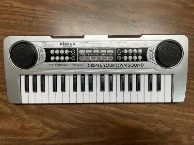 BIGFUN 37-key toy electronic piano with built-in stereo speakers, View more