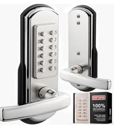 Elemake Left Handed Keyless Door Lock,  Keypad Door Lock with Ha, View more