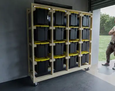 Custom Garage Storage / Basement Storage | Tote Storage Racks, View more