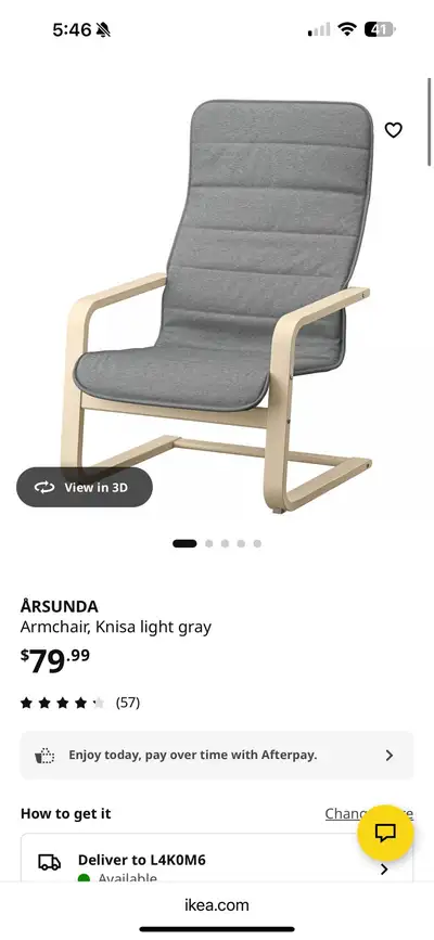 99% New Armchair , View more