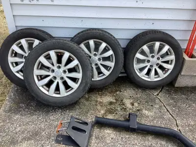 4 summer tires with rims to fit a 2013 kia rondo (size of tire is 205-6--R16) $125 per tire and they...