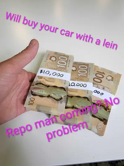 - Buying all newer cars with leins - It is NOT illegal to sell your car with a lein on it - Get cash...
