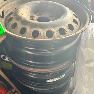 A 17 inch set of 4 winter rims with tire pressure sensors for a Toyota Highlander. Rims have some ru...