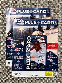Two unused Lake Louise Plus cards - $100 each