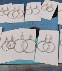 handmade Charm and hoop earrings, Spiritual Expo Louis Millet 