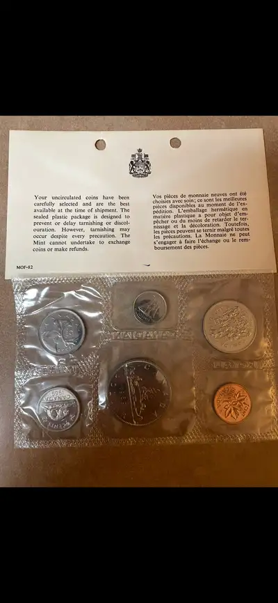 1969 Full Set Uncirculated Canadian Mint Sealed Hand Picked Coin Set …Gem with COA