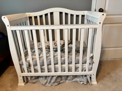 Crib and change table, white, View more