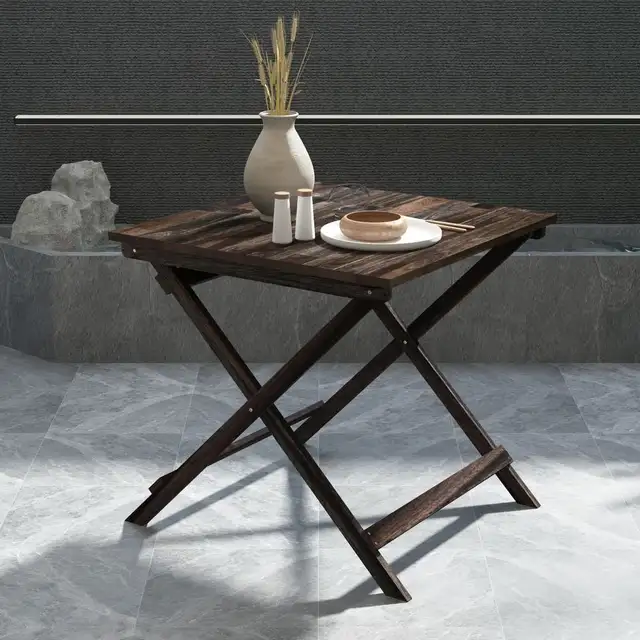 New Sydney Wood Folding Patio Table- (Golden & Espresso) in Other Tables in City of Toronto - Image 4
