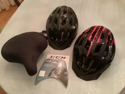 NEW CCM adjustable Bicycle helmets (58 to 62 cm) and seat, View more