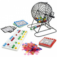 Bingo Game Set JUMBO  Bingo Game with Balls, Chips and Cards
