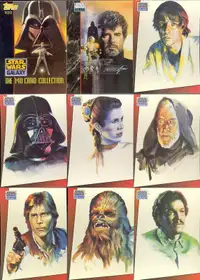 STAR WARS GALAXY SERIES 1 1993 TOPPS COMPLETE BASE SET 140 CARDS
