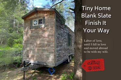 New tiny home on wheels, carefully built with well-insulated walls and quality materials. A great op...