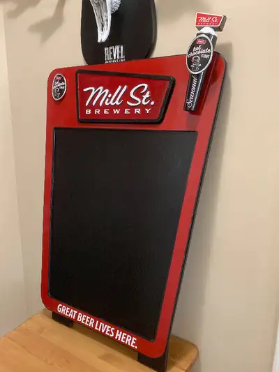 Vintage Mill street sign with beer Tap bar Mint, View more