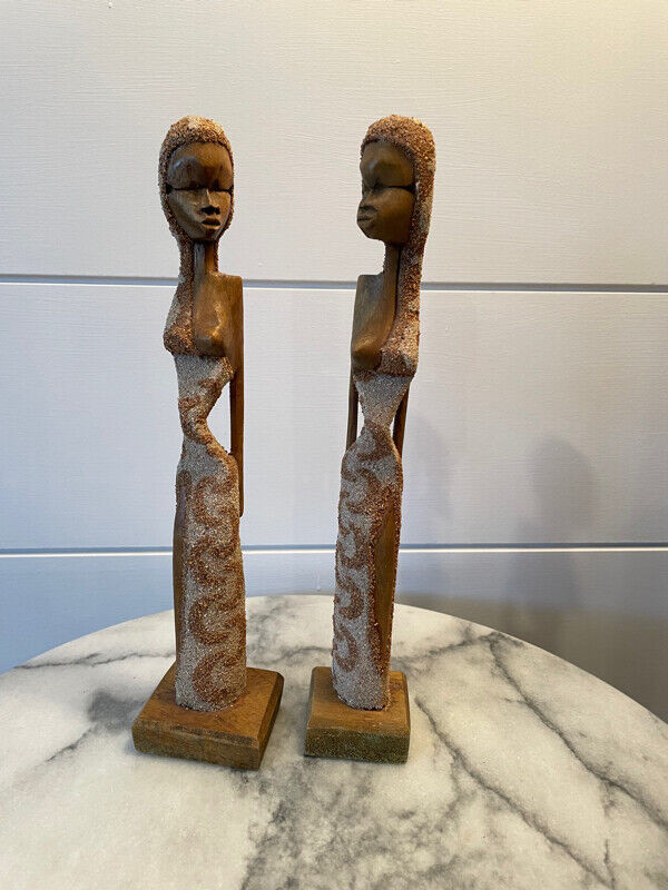Vintage African Hand Carved Wood Women Figures in Arts & Collectibles in Dartmouth - Image 4