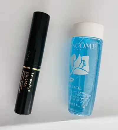Lancome Mascara + Lancome Eye Makeup Remover + Cosmetics Bag, View more