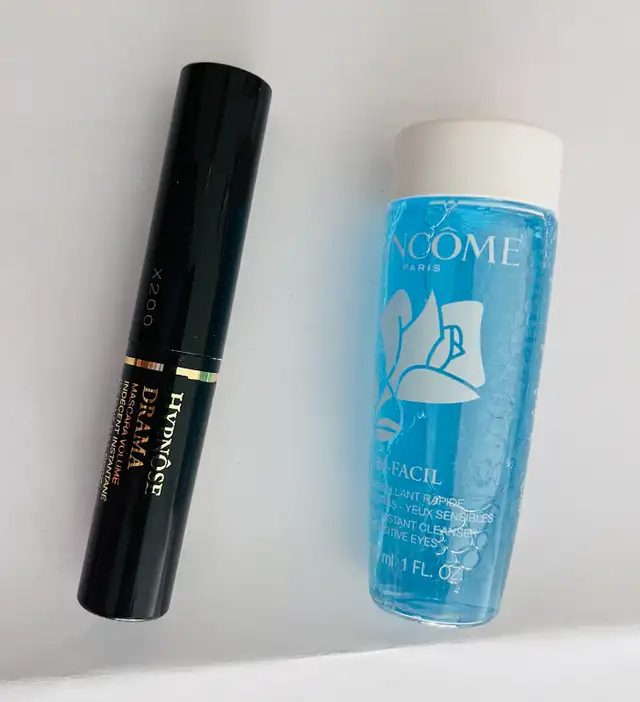 Lancome Mascara + Lancome Eye Makeup Remover + Cosmetics Bag