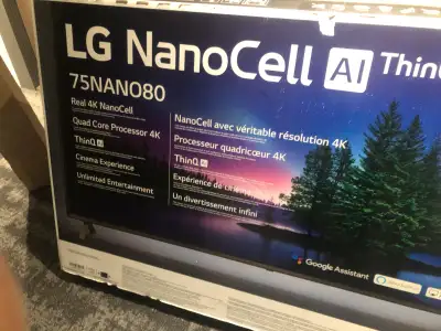 LG 75” NanoCell 4K Smart TV – Model 75NANO80, View more