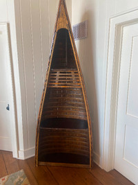 Decorative Vintage Cedar Strip Canoe