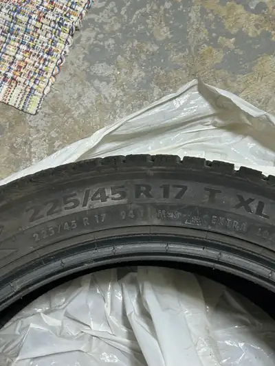 Viking Contact 7 225/45 R 17 T XL 3 years old Still has tread depth of 1.778 cms ( .070” )