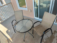 High quality metal patio set / 2 chairs, one table