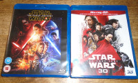 Star Wars Blu-Rays - 3D and 2D - Force Awakens - Last Jedi