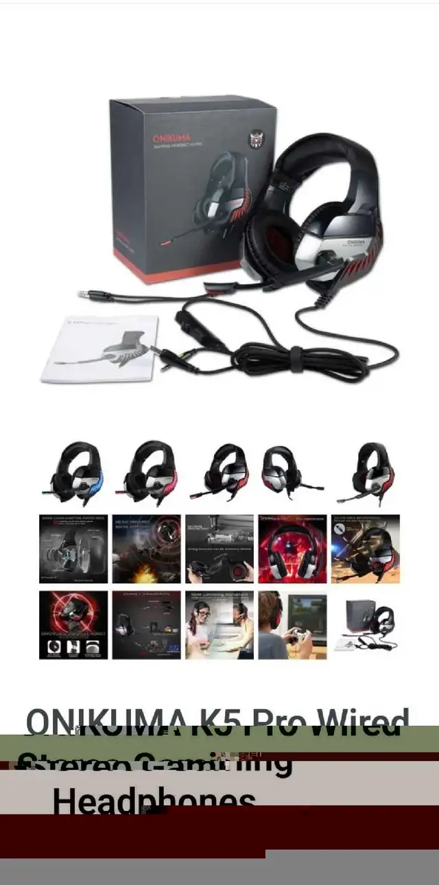 Pro Wired Stereo Gaming Headphones with stand in General Electronics in Markham / York Region - Image 7