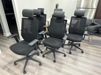 Black Office Task Chair - Commercial Grade 2 - with Headrest
