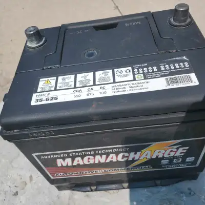 Very good battery. From a scraped car.