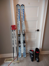 WOMENS 163CM HEAD SKIS, BINDINGS, POLES*DALBELLO BOOTS*SIZE 8*