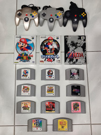 Nintendo 64 N64 Japanese Games and Controllers