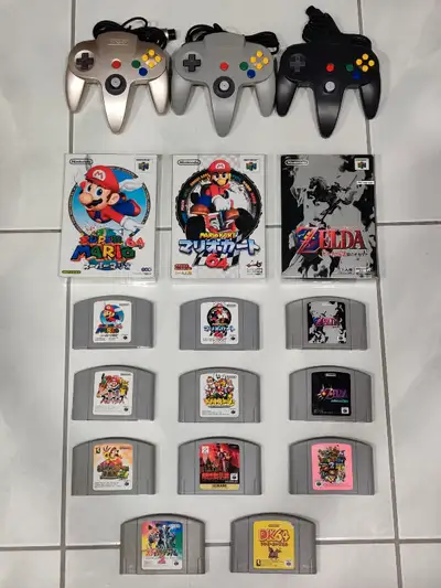 Nintendo 64 N64 Japanese Games and Controllers, View more