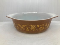 Casserole pyrex " early american" sans couvercle # 043 1 1/2 pin