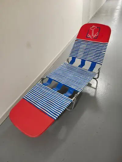 Two Vintage Jelly Tube folding lounge chairs $40 each, View more