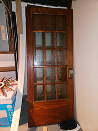 Antique beautiful solid wood door, original hardware