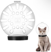Cat Muzzle Adjustable Breathable Grooming Transparent (Medium) 