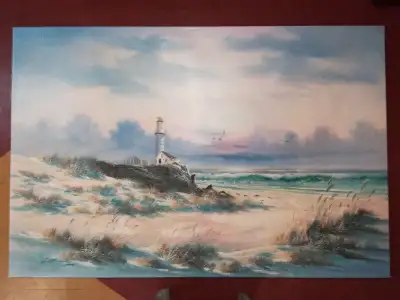 If the ad is still up, it is available! Original painting on canvas, 60" x 40"
