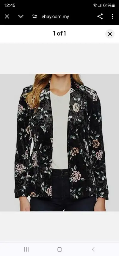 Tahari floral velvet jacket , View more