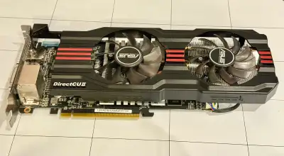 Selling a used ASUS DirectCU II graphics card in good condition, perfect for gaming or general use....