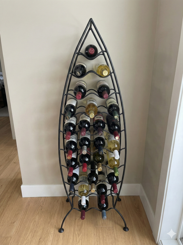 Sturdy Full Metal Wine Rack – Holds 24 Bottles in Home Décor & Accents in Saskatoon - Image 2