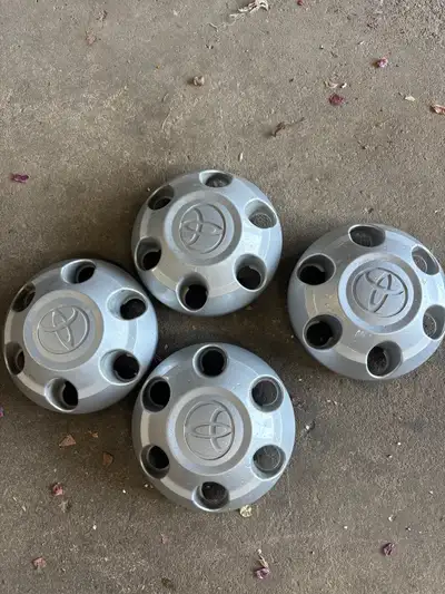Full set of factory center caps for 6 bolt Steel wheel  Tacoma
