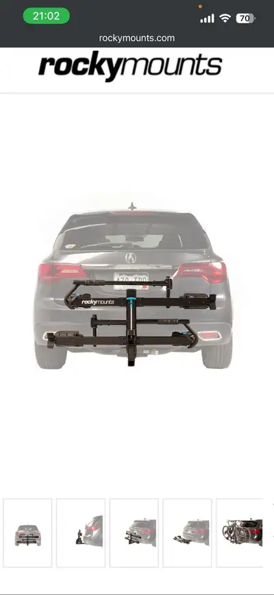 3 bike car rack 2” Rocky Mountain - Mono Rail, View more