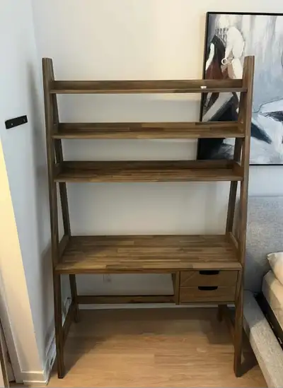 Acacia Desk with Shelves, View more