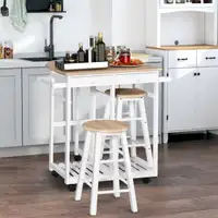 Foldable kitchen table and 2 chairs set