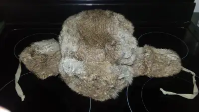 Beautiful rabbit fur Crown cap winter trappers hat A/XL, View more