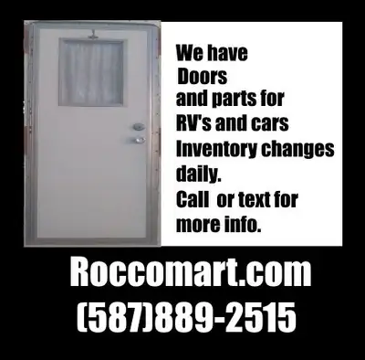 Several different models and types of doors for your rv. Text or call (587) 889 2515 We are located...