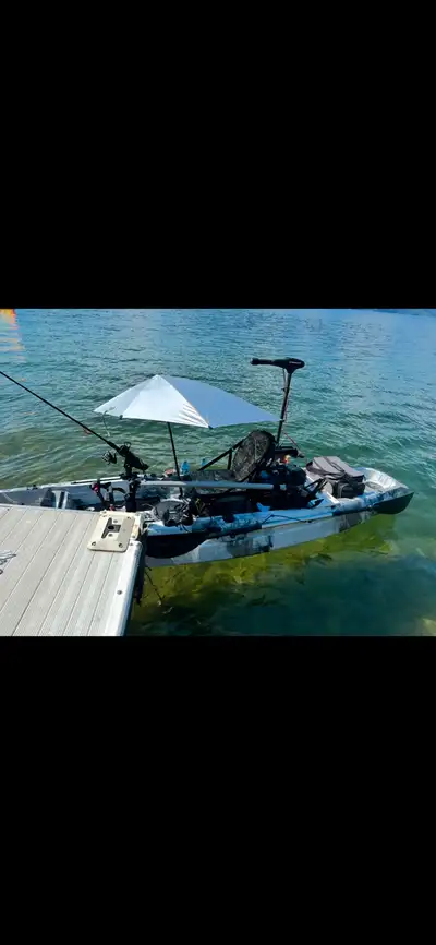 Everything you need to go fishing the 100 amp lithium battery will haul your ass around all day long...